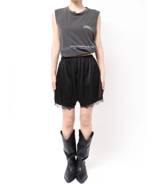 Ungrid（アングリッド） パンツ レースデザインサテンショートパンツ