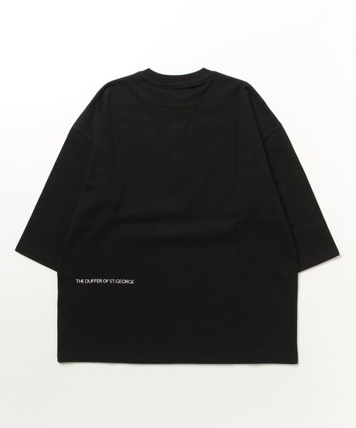 「The DUFFER of ST.GEORGE」 7分袖Tシャツ LARGE ブラック メンズ_画像3