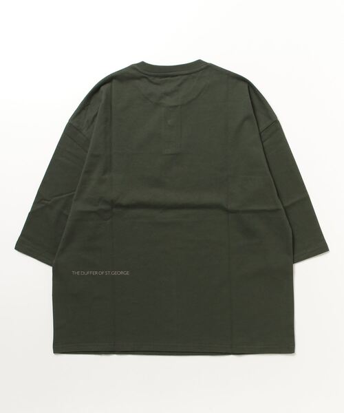 「The DUFFER of ST.GEORGE」 7分袖Tシャツ LARGE ブラック メンズ_画像4