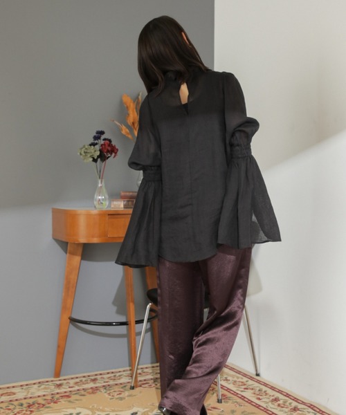「mici」 長袖ブラウス ONE SIZE ブラック レディース_画像3
