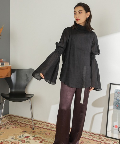 「mici」 長袖ブラウス ONE SIZE ブラック レディース_画像7