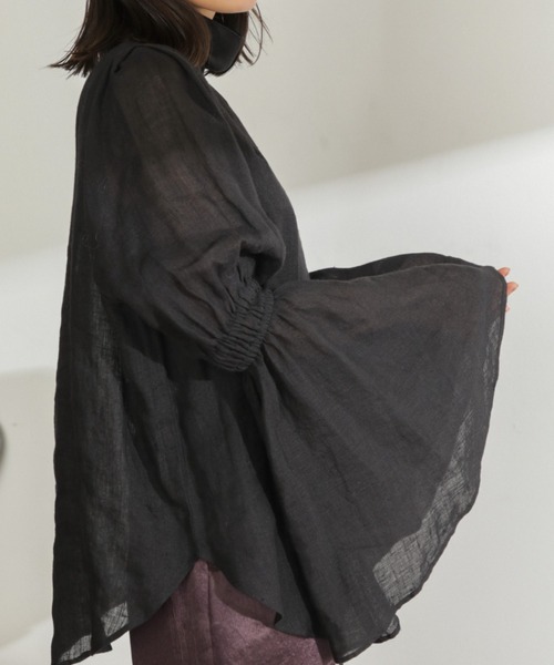 「mici」 長袖ブラウス ONE SIZE ブラック レディース_画像9