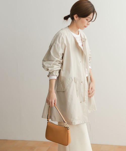 「URBAN RESEARCH DOORS」 ミリタリーコート MEDIUM ベージュ レディース_画像8