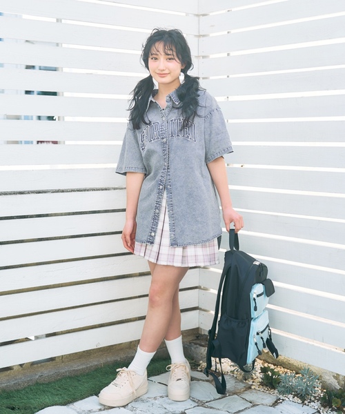 「LOVETOXIC」 「ltxc」「KIDS」半袖シャツ - グレー キッズ_画像2