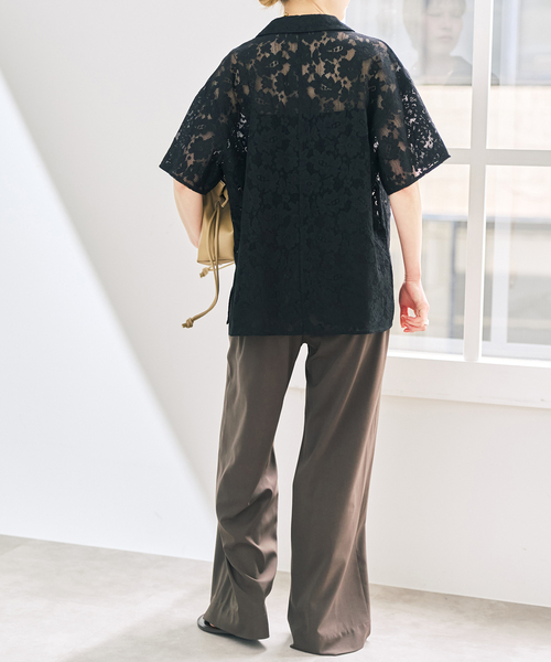 Spick＆Span（スピック アンド スパン） ブラウス シャツ 半袖 レース 