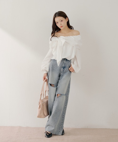 「Chico」 デニムパンツ SMALL ブルー系その他 レディース_画像3