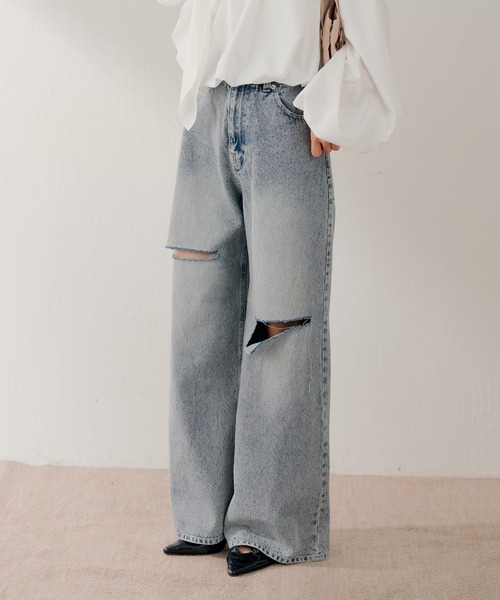 「Chico」 デニムパンツ SMALL ブルー系その他 レディース_画像6