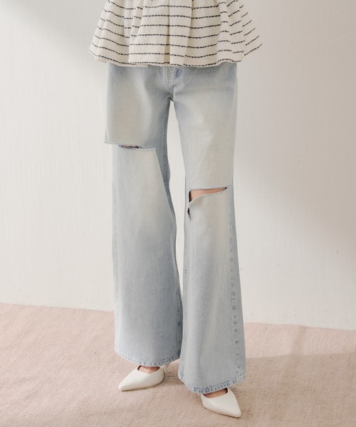 「Chico」 デニムパンツ SMALL ブルー系その他 レディース_画像9