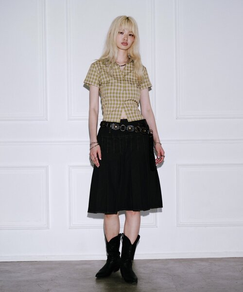 「WHO'S WHO gallery」 半袖シャツ FREE サックスブルー レディース_画像9