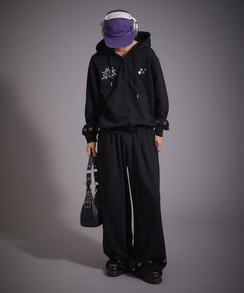 「Perushu」 スウェットパンツ LARGE 杢グレー メンズ_画像6