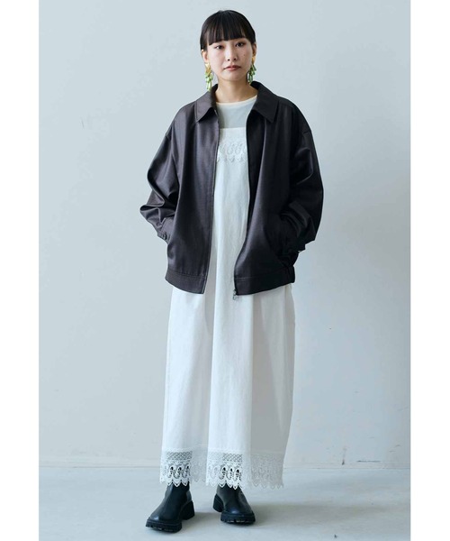 「MEDE19F」 ノースリーブワンピース 3L オフホワイト レディース_画像7