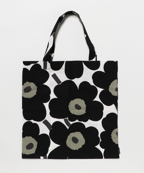 売り切りsale⭐︎マリメッコmarimekkoトートバッグ黒Unikko marimekko（マリメッコ） トートバッグ Pieni Unikko / tote bag