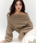 ニット セーター ラクーンフォックスオフショル...の詳細画像2