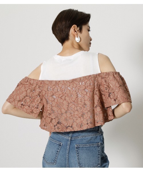 タンクトップ ノースリーブ 「Luan」「FLIGHT COLLECTION」LACE TANK TOP/レースタンクトップ レディース flight collection】lace tank top