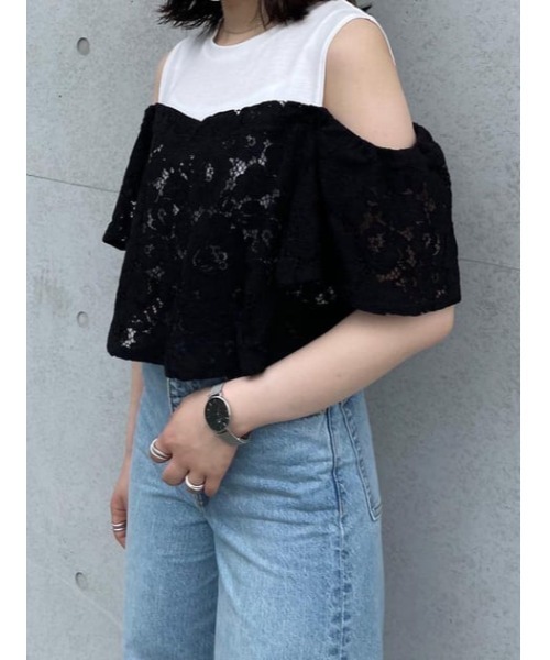 タンクトップ ノースリーブ 「Luan」「FLIGHT COLLECTION」LACE TANK TOP/レースタンクトップ レディース flight collection】lace tank top