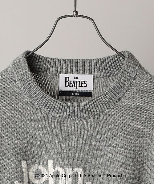 The Beatles ニット SHIPS: メンバーネーム インターシャ ニット 