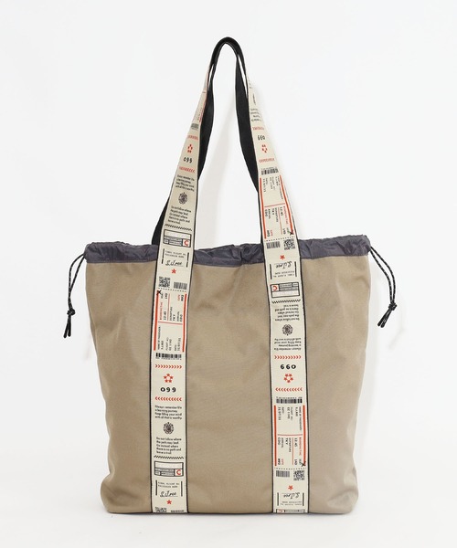 COOCO（クーコ） トートバッグ オリジナル柄テープビッグ巾着2WAY