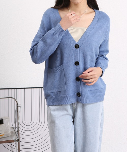BLANC FICELLE カーディガン オーバーサイズ ロングカーディガン