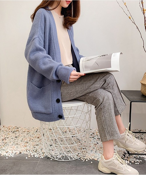 BLANC FICELLE カーディガン オーバーサイズ ロングカーディガン