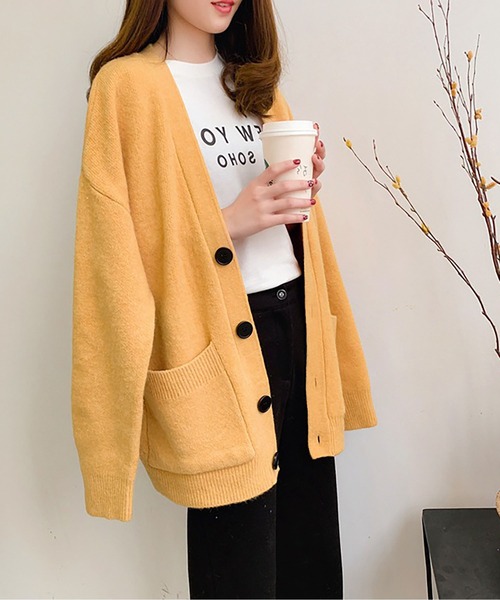 BLANC FICELLE カーディガン オーバーサイズ ロングカーディガン