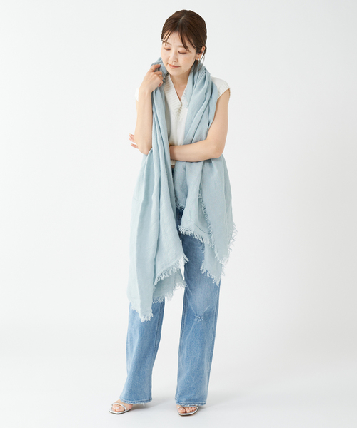 アソースメレASAUCE MELER ストール ショール ASAUCE MELER/アソースメレ】LINEN STOLE（ストール/ショール