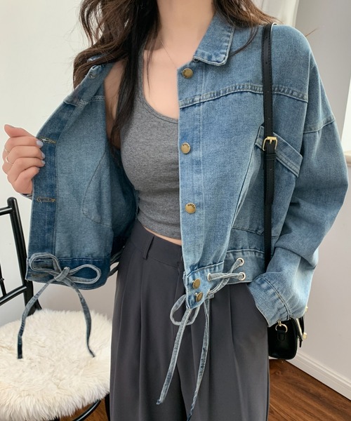 【美品♡】シェイプ オーバー Gジャン デニム ジャケット M 春 アウター JOSE MOON デニムジャケット gジャン OVER DENIM JACKET