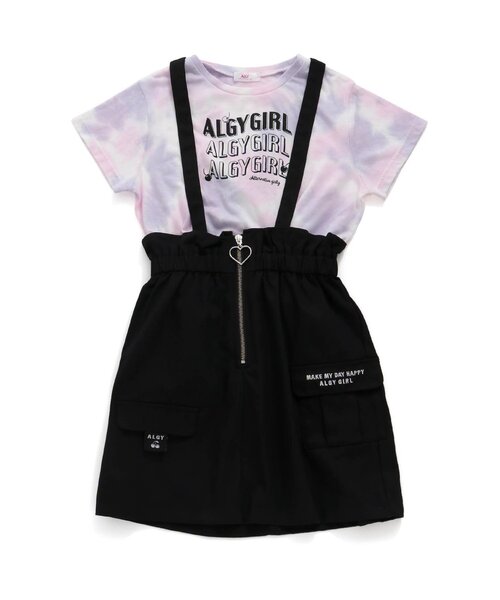 algy（アルジー） ジャンパースカート 「2Pセット」タイダイTシャツ 