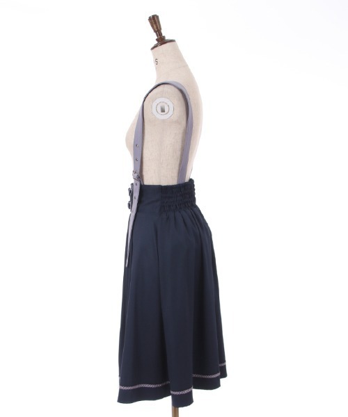 axes femme スカート ベルト風サス付スカート レディース