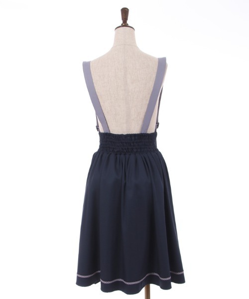 axes femme スカート ベルト風サス付スカート レディース