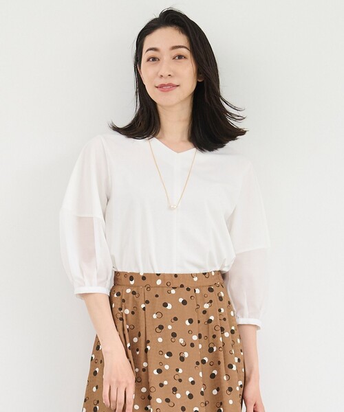 tシャツ 「洗える」エッセンシャルポンチ Vネックカットソー レディース