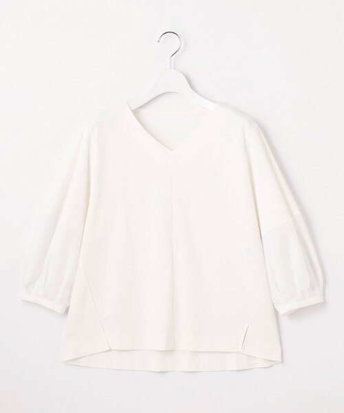 tシャツ 「洗える」エッセンシャルポンチ Vネックカットソー レディース 自由区 tシャツ 「洗える」エッセンシャルポンチ Vネック
