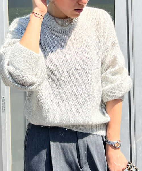 Rouge vif（ルージュ ヴィフ） ニット セーター ラメ×モヘアニットプル