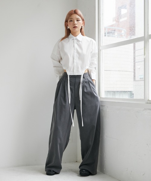 VeLV ブラウス シャツ CROPPED SHIRT クロップドシャツ レディース