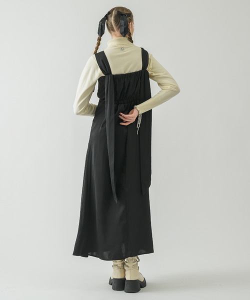ジャンパースカート satin ribbon onepiece/サテンリボンキャミ