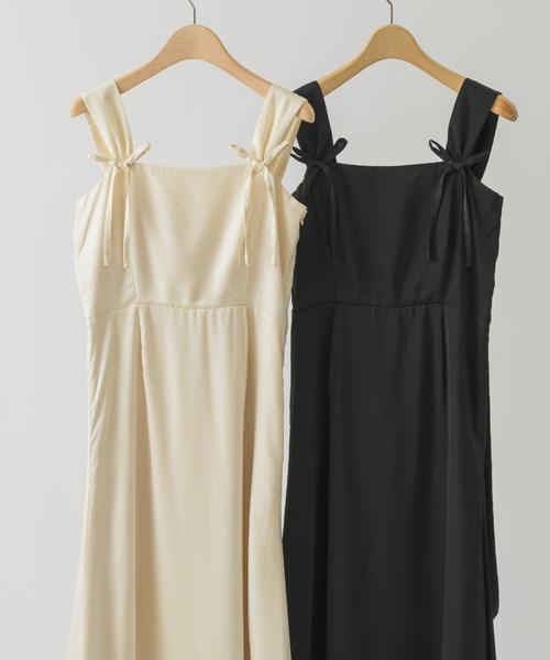 ジャンパースカート satin ribbon onepiece/サテンリボンキャミ