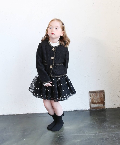 Rora（ローラ） ノーカラージャケット アウター ペアーズ ツイード