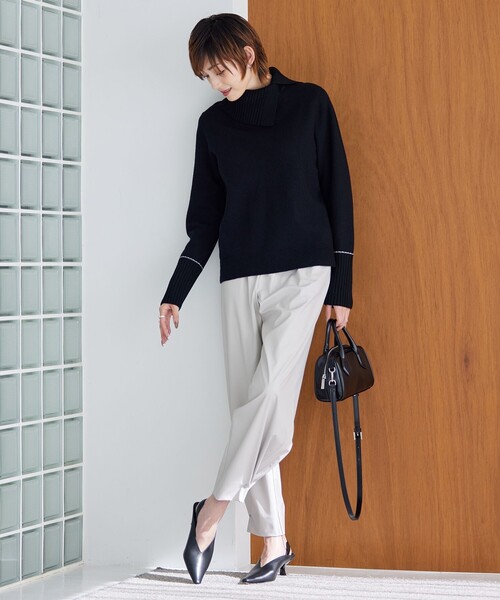 ICB（アイシービー） パンツ 「洗える」 ライトフェイクレザー バレル