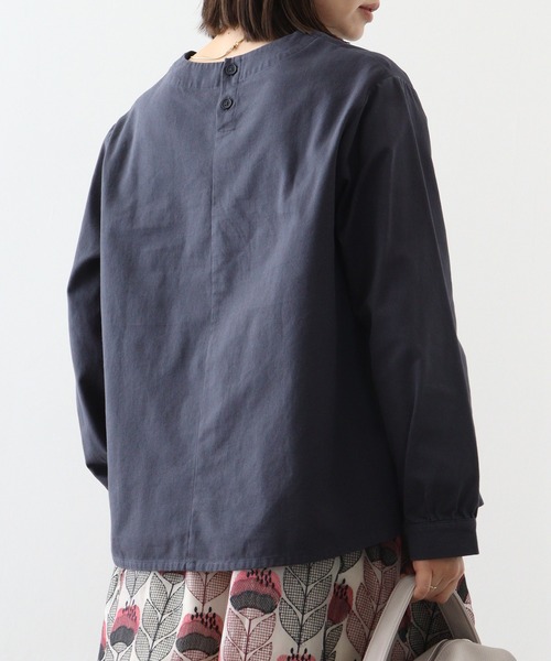 Emago ブラウス シャツ EMAGO カップとトリ刺繍ブラウス