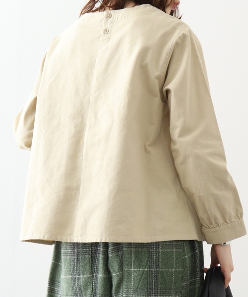ブラウス シャツ EMAGO カップとトリ刺繍ブラウス レディース Emago ブラウス シャツ EMAGO カップとトリ刺繍ブラウス