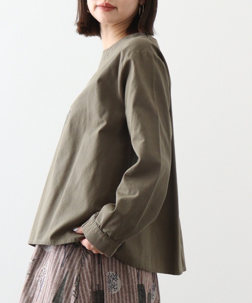 ブラウス シャツ EMAGO カップとトリ刺繍ブラウス レディース Emago ブラウス シャツ EMAGO カップとトリ刺繍ブラウス