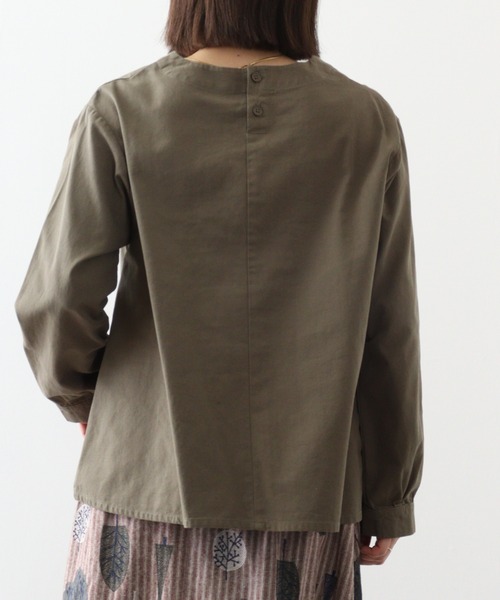 Emago ブラウス シャツ EMAGO カップとトリ刺繍ブラウス