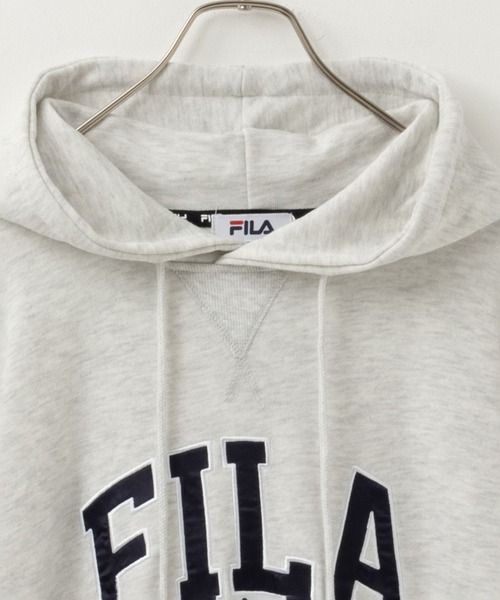 FILA（フィラ） パーカー ラインリブカレッジロゴパーカー メンズ