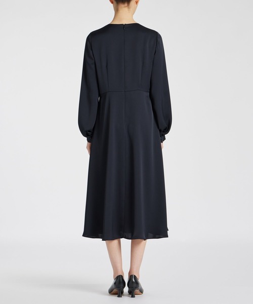Paul Smith ホルターネックフレアワンピース 花柄 リボン 大きいサイズ リボンショルダーレース花柄フレアワンピース[pu57