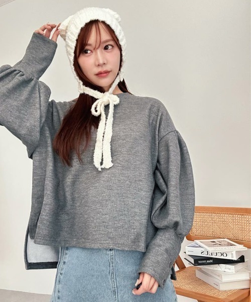 韓国人気[エムエルビー] ダウントルーパー 耳付きキャップ2color キャップ 英字ロゴ 小顔 レディース韓国[品番：II000010431