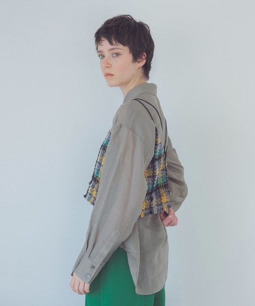 ブラウス シャツ ramie twill essential shirt(ラミーツイルエッセンシャルシャツ) レディース DRESSLAVE ブラウス シャツ ramie twill essential shirt(ラミー