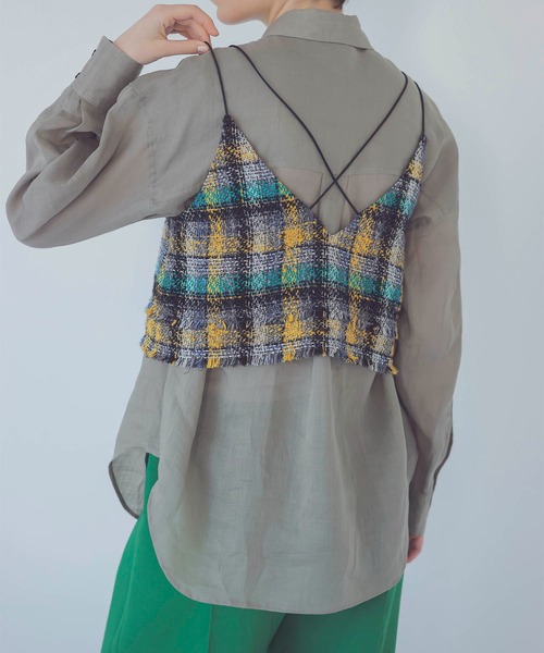 DRESSLAVE ブラウス シャツ ramie twill essential shirt(ラミー