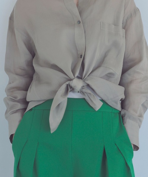 ブラウス シャツ ramie twill essential shirt(ラミーツイルエッセンシャルシャツ) レディース DRESSLAVE ブラウス シャツ ramie twill essential shirt(ラミー