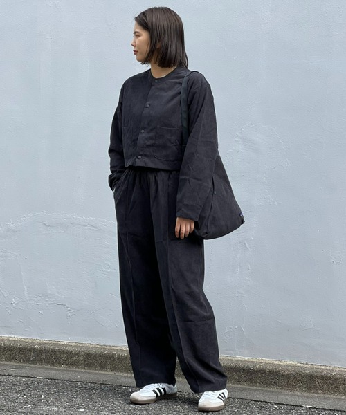 カーディガン 「THOUSAND MILE」CARDIGAN ＆ WIDE PANTS SET CODUROY / カーディガン アンド ワイドパンツ