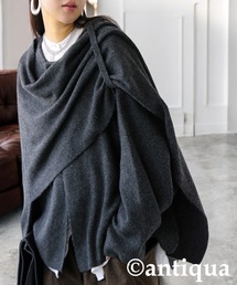 未使用品 dosa ニットケープ アルパカ100% レディース アルパカ100% セーター Lサイズ 1-19-04027-3 - 有限