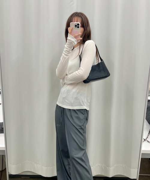 tシャツ back stitch sheer tops / バックステッチシアートップス レディース back stitch sheer tops / バックステッチシアートップス（T